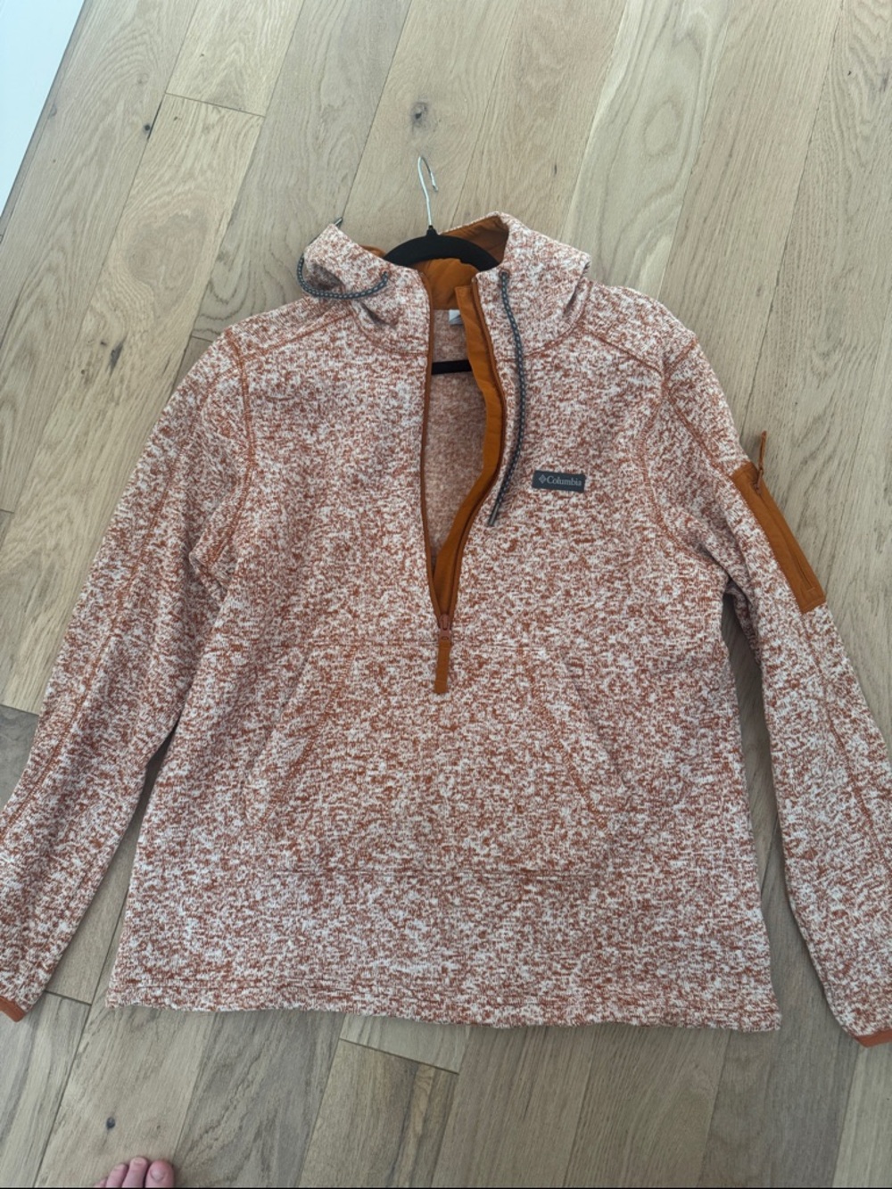 Columbia Rust Heather and Cream Half-Zip Pullover